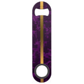 エレガントモノグラムのモダン大理石ブラック金ゴールド スピード栓抜き (裏面)