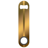 エレガントモノグラムのモダン大理石ブラック金ゴールド スピード栓抜き (裏面)