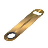 エレガントモノグラムのモダン大理石ブラック金ゴールド スピード栓抜き (裏面アングル)