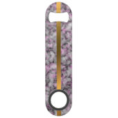 エレガントモノグラムのモダン大理石ブラック金ゴールド スピード栓抜き (裏面)