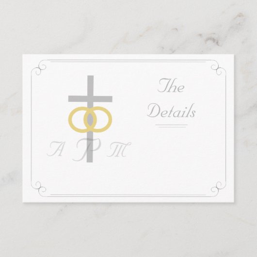 エレガントモノグラムの教結婚派 エンクロージャーカード (正面)