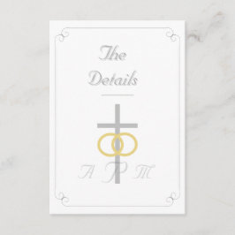 エレガントモノグラムの教結婚派 エンクロージャーカード