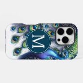 エレガントモノグラムの石 iPhoneケース (裏面横)