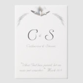 エレガントモノグラムの結婚式招待状 ベラム紙招待状 (正面)