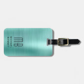 エレガントモノグラムの緑 ラゲッジタグ (正面横)