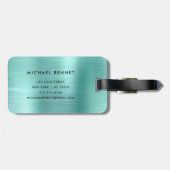 エレガントモノグラムの緑 ラゲッジタグ (裏面横)