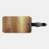 エレガントモノグラムの金ゴールド ラゲッジタグ (裏面横)