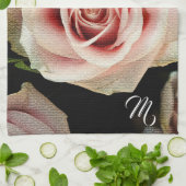 エレガントモノグラムの キッチンタオル (折り畳み)