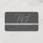 エレガントモノグラムの |グレー 名刺 (正面)