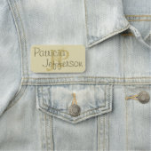 エレガントモノグラムのBeige and Golden：書道 名札 (インサイチュ)