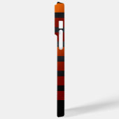 エレガントモノグラムのColorblockブラックとオレンジ Case-Mate iPhoneケース (裏面 / 左)