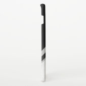 エレガントモノグラムのGeometric Black Silver Marble iPhone 16ケース (右側)