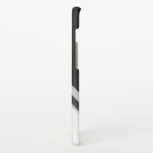 エレガントモノグラムのGeometric Black Silver Marble iPhone 16ケース (左側)