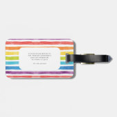 エレガントモノグラムカラフル水彩虹 ラゲッジタグ (裏面横)