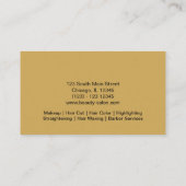 エレガントモノグラムフェイク金ゴールドモダンゴールデンストライプの 名刺 (裏面)