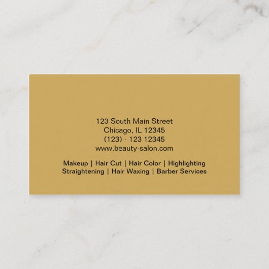 エレガントモノグラムフェイク金ゴールドモダンゴールデンストライプの 名刺 (裏面)