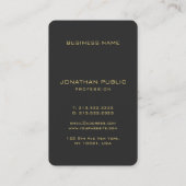 エレガントモノグラムフェイク金ゴールド文字海サイズ 名刺 (裏面)