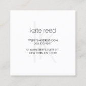 エレガントモノグラムモダンフェイクライムグリーン箔 スクエア名刺 (裏面)