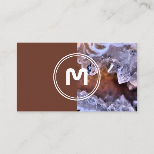 エレガントモノグラム二音結晶描画面 名刺 (正面)