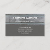 エレガントモノグラム灰色レンガ壁2トーン 名刺 (裏面)