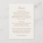 エレガントモノグラム燃えたオ結婚レンジ エンクロージャーカード (正面)