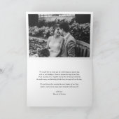 エレガントモノグラム結婚ブラック サンキューカード (内部)