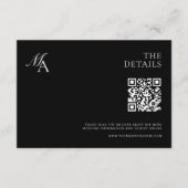 エレガントモノグラモダンムミニマル結婚リスト エンクロージャーカード (正面)