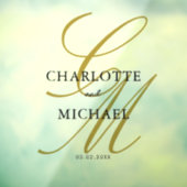 エレガントモノグラ結婚ム ウィンドウサイン (シート3)