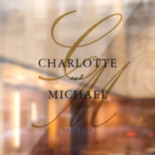 エレガントモノグラ結婚ム ウィンドウサイン (シート2)