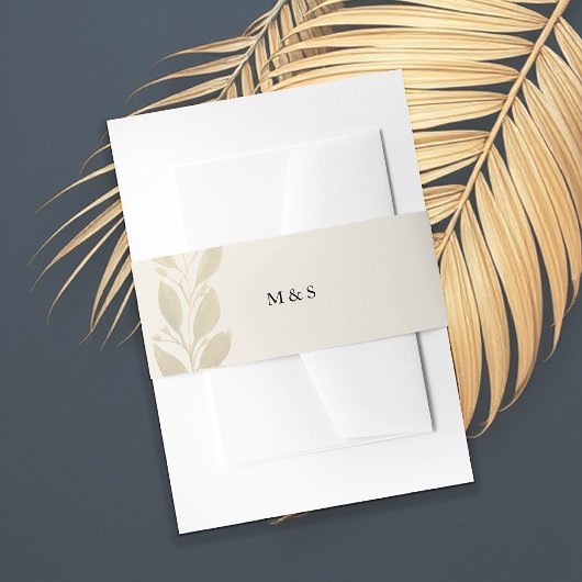 エレガントモノマ自然パステル 招待状ベリーバンド