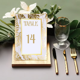 エレガントモンステラギルド金ゴールド結婚ズ テーブルナンバー