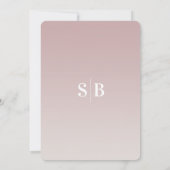 エレガントモーヴグラデーションー&アイボリーセミセフォーマルス結婚ズ 招待状 (裏面)