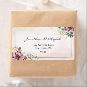 エレガントモーヴ赤面ピンクフローラ水結婚色 ラベル (インサイチュ)