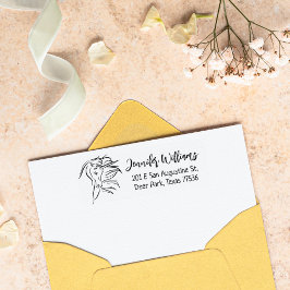 エレガントユニコーンカスタム差出人住所 ラバースタンプ