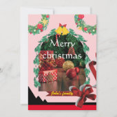 エレガントユニークアーチ写真メリークリスマス シーズンカード (正面)