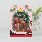 エレガントユニークアーチ写真メリークリスマス シーズンカード (スタンド正面)