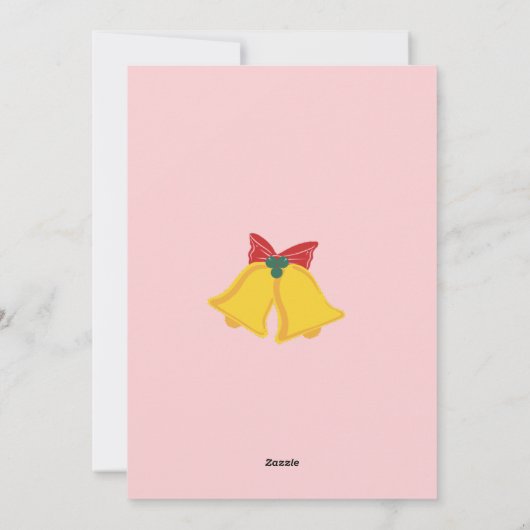 エレガントユニークアーチ写真メリークリスマス シーズンカード (裏面)