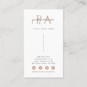 エレガントユニークシンプルクリームニュートラルボモダンホ 名刺 (裏面)