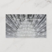 エレガントユニークデザインピーコックホワイトブラックとロゴ 名刺 (裏面)