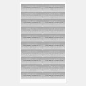 エレガントユニークモダン灰色 ラベル (シート)