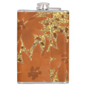 エレガントユニークモノグラムの金ゴールド フラスク (裏面)