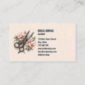 エレガントユニークヴィンテージ美容師 名刺 (裏面)