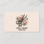 エレガントユニークヴィンテージ美容師 名刺 (正面)