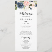 エレガントユニーク冬フローラ結婚式 プログラム (正面)