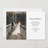 エレガントユニーク文字 | 2つのフォトハッピーホリデー シーズンカード (裏面)