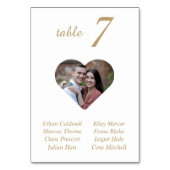 エレガントユニーク金ゴールド結婚の座席表 テーブルナンバー (裏面)