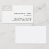 エレガントユニーク頭が切れるモノグラムモダンプレナ 名刺 (正面/裏面)