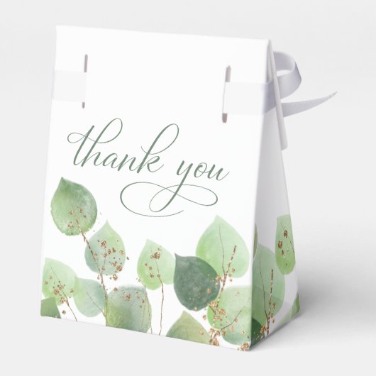 エレガントユーカリの水の色ありがとうござ結婚う フェイバーボックス (裏面サイド)