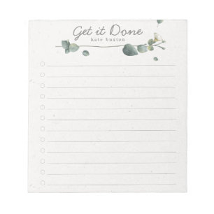 エレガントユーカリの水の色To-Doリスト ノートパッド