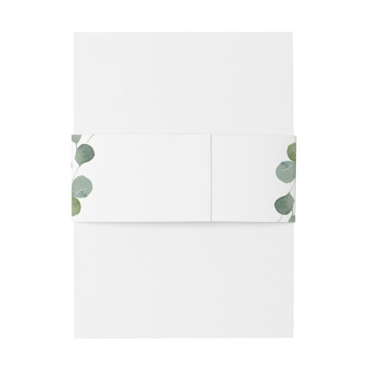 エレガントユーカリパーソナライズされたグ結婚リー 招待状ベリーバンド (裏面例)